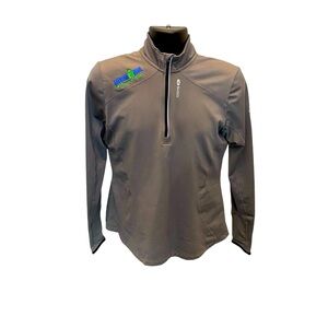 Sugoi Cycling Jersey Men’s Size Large Gray 1/4” Zip Finisher Iron Man Coeur